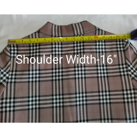 Vintage Pendleton Virgin Wool Tartan Plaid Blazer Women's 10 Jacket USA 80s 90s - Picture 12 of 16